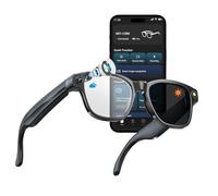 OBEST Lunettes Bluetooth avec caméra 1080p, lunettes de soleil intelligentes avec enregistrement photo/vidéo/audio, assistant vocal IA, traduction en temps réel et téléphonie Bluetooth