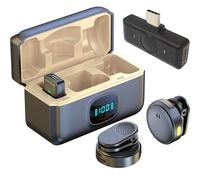 OBEST Micro Cravate sans Fil USB-C - Mini Wireless lavalier Microphone magnétique pour Téléphone,Tablette, PC - Réduction du Bruit - Batterie 40H - pour Vidéo TikTok Youtube, Podcast, Vlog