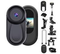 OBEST Mini Caméra Action 1080P HD,Body Cam 120° Grand Angle,Caméra Sport Vision Nocturne Infrarouge,Caméra POV Écran de 0,85 Pouce,Accessoires Multifonctions pour Vélo, Ski, Vlog