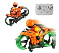 OBEST Moto télécommandée 2,4 G, 2 en 1, drones terrestres et aériens, flip à 360°, vol flottant automatique, mode Headless, éclairage LED, fonction de charge USB