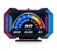 OBEST OBD2 HUD Voiture, Accéléromètre, GPS+Beidou, Compteur de Pente, Système de Diagnostic Embarqué Compatible Avec Tous Les Modèles de Véhicules