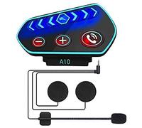 OBEST Oreillette Bluetooth pour Casque de Moto, avec réponse Mains Libres et système Vocal Intelligent, oreillette Bluetooth étanche et antigel IP67, adaptée à la Conduite sur Neige