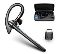 OBEST Oreillette Bluetooth sans Fil, écouteur Main Libre avec Micro Anti Bruit, Wireless Headset, Casque Bluetooth Mono-Oreille avec 30H de Temps de Conversation - pour Conduite, Bureau, Affaires
