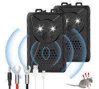 OBEST Répulsif souris avec conversion intelligente de fréquence ultrasonique - Répulsif portable à ultrasons - Contrôle des animaux de compagnie multifonction