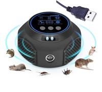 OBEST Répulsif Ultrason pour Souris - Anti Souris et Rats Ultrason avec USB- ultrasons Anti rongeurs - Couverture 300 m² - répulsif Rongeur Puissant pour Intérieur, Entrepôts, Grenier, Garage
