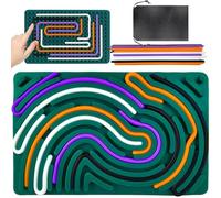OBEST Tableau D'activités Sensorielles,Mini Jouets Sensoriels en Silicone,Tableau D'activités Sensorielles Silencieux avec Sac de Voyage Portable pour Enfants Souffrant D'anxiété,TDAH et D'autisme
