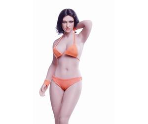 OBEST TBLeague Europe et États-Unis avec Pieds Peau Blanche 1/6 Bikini en Caoutchouc sans Couture Corps Féminin Jambes Longues (S28A)