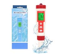 OBEST Testeur piscine ph et chlore 5 en 1,Température PH Chlore ORP H2,analyseur d'eau de piscine,mesure ph et chlore,testeur d'eau portable avec écran LCD, pour eau potable, piscine, laboratoire