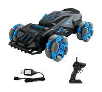 OBEST Voiture Télécommandée Tout Terrain, RC Voiture Drift Grande Vitesse 4WD Stunt Car Anti-Collision Rotation à 360 Degrés Convient aux Cadeaux d'anniversaire pour Enfants (Bleu)
