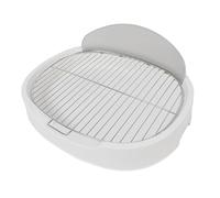 Obetuens BoîTe à LitièRe avec des Murs Hauts, Baffle Portable Baff Dog Box, avec Un Gardien De Miction, Où Votre Animal De Compagnie Peut Marcher sur Ses DéChets (Blanc)