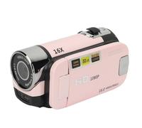 Obetuens Caméscope numérique D90 1080P 16MP avec écran Rotatif de 2,4 Pouces, Zoom 16X, lumière d'appoint, enregistreur vidéo HD pour vlogging, Photographie, Voyage, Mariage et Camping (Rose)