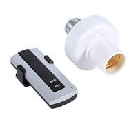 Obetuens Télécommande Lumière Douille De Lampe E27 Adaptateur De Base D'ampoule Lampe sans Fil Porte-Ampoule Télécommande Interrupteur De Lumière 220V E27 Vis