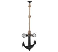 Obetuens Vintage Industriel Pirate Ancre Corde de Chanvre plafonnier plafonnier la Barre de lumière de la Barre d'éclairage décoration intérieure innovante pour Le café Barre (E26)