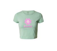 Obey T-shirt vert pastel / fuchsia / blanc, Taille XS