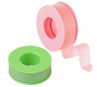 Obeyalash 2 Rouleaux de Ruban Adhésif Gel Silicone pour Extensions de Cils, Ruban Adhésif en Rose pour Extensions de Cils Ruban Adhésif Microporeux pour Fournitures de Cils Peau 1.25cm x 7.2m