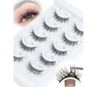 Obeyalash Auto-AdhéSifs Extension Cils Naturel RéUtilisable Faux Cils Individuel Cluster Lashes Self Adhesive Lash Clusters C Curl lashes Auto-AdhéSifs Courts, Souples Et Confortables Sans Colle (D02)