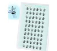 Obeyalash AutoadhéSif Extension Cils Naturel Cluster Lashes Faux Cils Individuels C Curl Stick On Eyelashes Glueless Pre Glued Cluster Lashes Easy Apply for Beginners