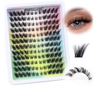Obeyalash Cat Eye Cils Individuels Extension Cils Naturel Fox Eye Lashes 144pcs Cluster Lashes Wispy Eyelashes C Curl Lash Clusters Extension De Cil Faux Cil Extensions DIY at Home
