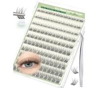 Obeyalash Cils Autoadhésif Pre Collé Grappes de Cils Naturel C Curl - 130Pcs Lashes Cluster 8-14mm avec Pincettes Sans Colle Kit DIY pour l'Extension Press On Lashes Look Naturel (G-YW)