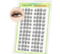 Obeyalash Cluster Lashes Cat Eye Lashes Clusters C Curl Cils Extension De Cils Wispy Eyelashes Individual Invisible 96Pcs DIY at Home