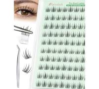 Obeyalash Clusters Cils Auto-Adhésifs Naturel Pré-Collés C Curl Kit Extension Cils DIY avec Pincette - Press-On Lashes Sans Colle Self-Stick Cluster