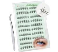 Obeyalash Extension Cils Auto-AdhéSifs Cluster Lashes C Curl 12mm | Naturel Pre Collé Cils Extension 120pcs Press On Eyelashes No Glue Eyelashes With Tweezers 8-14mix Resuable-Sunflower