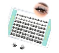 Obeyalash Extension Cils Wispy en Grappe Faux Cils Cluster Naturel C Curl Cluster Lashes DIY Mixte 8mm 10mm 12mm 14mm (M-01)
