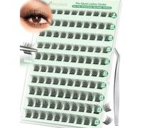 Obeyalash Faux Cils Pre Collé Cils Auto-Adhésifs de Grappes Colle Extension Cils Kit Avec Pincettes DIY pour l'Extension Press on Lashes 8mm 10mm 12mm 14mm (XM01)
