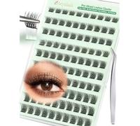 Obeyalash Faux Cils Pré-Collés en Grappes - Cils Auto-Adhésifs Sans Colle, Faciles à Poser, Effet Naturel - Press-On Lashes DIY 8mm 10mm 12mm 14mm avec Pincette (XM01)