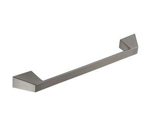 OBF Grimme 72296246.20 Poignée de meuble Amund Largeur 368 mm Poignée d'armoire Aluminium Effet acier inoxydable Foncé Argenté Espacement 320 mm