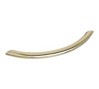 OBF-Online-Discount Grimme 1394 02 Basic Meduna 72 Poignée de tiroir incurvée en laiton poli Ø 10 mm Largeur 151 mm Écart entre les trous 128 mm