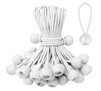 Obidodi 30 Pièces Tendeur Elastique, 10 cm Flexible Tendeur Bache Sandow Elastique - pour Tentes de Camping, Bannières, Tentes, Blancs