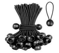 Obidodi 30 Pièces Tendeur Elastique, 10 cm Flexible Tendeur Bache Sandow Elastique - pour Tentes de Camping, Bannières, Tentes (Noirs)