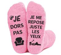 Obidodi Chaussettes Rigolotes Femme, Je Dors Pas, Je Me Repose Juste Les Yeux, Chaussette Drole Humour Idee Cadeau Femme Maman Mamie Anniversaire Noel Fête des Mères