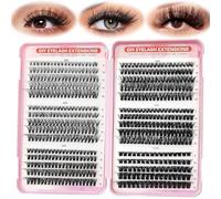 Obidodi Kit de 570 extensions de cils individuels, courbure D, 6 styles, extensions de cils naturels, 8 à 16 mm (30 + 40 + 50 + 60 + 80 + 100)