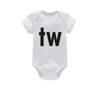 OBiQuzz Adorable grenouillère pour bébé crawler jumeaux alphabet crawler en pur coton imprimé combinaison d'hiver pour bébé, a, 9-12 mois