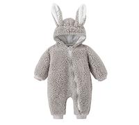 OBiQuzz Avec capuche chaude lapin bébé épais manteau bébé combinaison de neige manteau et veste Ce qui appartient à un sac d'école, gris, 18-24 mois