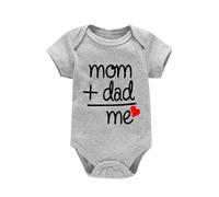OBiQuzz Bébé Garçon et Fille Manches Longues Lettre Imprimé Barboteuse Confortable à Porter Maison Combinaison Thanksgiving Bébé Body Chaînes de Corps pour, c, 3-6 mois