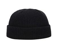 OBiQuzz Bonnet d'hiver Laine Ski Garder la Mode Unisexe Bonnet Chaud Tricoté Bonnet Ourlet Décontracté Casquettes de Baseball Casquettes Hommes Hiver Noir, Noir , taille unique