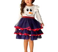 OBiQuzz Children Kids Mignon Merry Christmas Col rond Manches longues Robe sac à dos Accessoires, lilas, 9-10