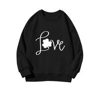 OBiQuzz Choses cool pour les adolescentes Impression mignonne Version confortable des filles Sweat-shirt imprimé pour filles Pull chaud, Noir , 6-7 ans