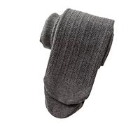 OBiQuzz Collants tricotés pour bébé fille en polaire de coton doublé chaud - Collants de base extensibles - Collants de base pleine longueur pour chaussettes d'hiver pour bébé garçon, gris, 2-4 ans