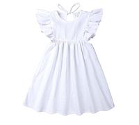 OBiQuzz Ensemble de vêtements pour bébé fille avec manches en dentelle, Blanc., 9 mois