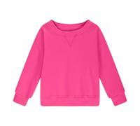 OBiQuzz Filles Sweatshirt Col Rond Oversize Mignon Tendance Manches Longues Chemises École Jeunes Adolescents Vêtements Sweatshirts pour Filles Bébé Sweat-shirt Fille 80, Rose, 13-14 ans