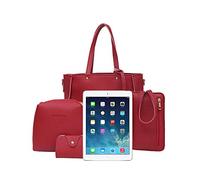 OBiQuzz Four Crossbody - Épaule morte quatre femmes Sac à main Ensemble de sacs à main pour grands, rouge, Taille unique