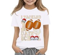 OBiQuzz Haut en soie Vêtements d'été First Day of School Chemise In My Pre School Chemise Toddler Maternelle Chemises Vêtements à peindre, Blanc., 3-4 ans