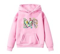 OBiQuzz Jeté de lit d'hiver pour fille - Avec inscription « Love Letter » - Avec cordon - Rembourré - Pour bébé - Mariage, Rose, 3-4 ans