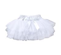 OBiQuzz Jupe tutu douce et moelleuse pour nouveau-né pour nouveau-né - Short - Bowknot - Fête de carnaval - Maille - Tulle - Jupe tutu - Jupe ballerine, Blanc., 12-24 mois