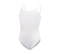 OBiQuzz Justaucorps sans manches pour fille avec bretelles réglables pour la danse, le ballet, la danse, Blanc., 3-5 ans