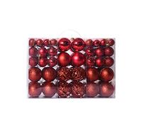 OBiQuzz Lot de 100 boules de Noël incassables pour la décoration de sapin de Noël - Échelle de corde d'extérieur - Pour adulte - Rouge - Taille unique